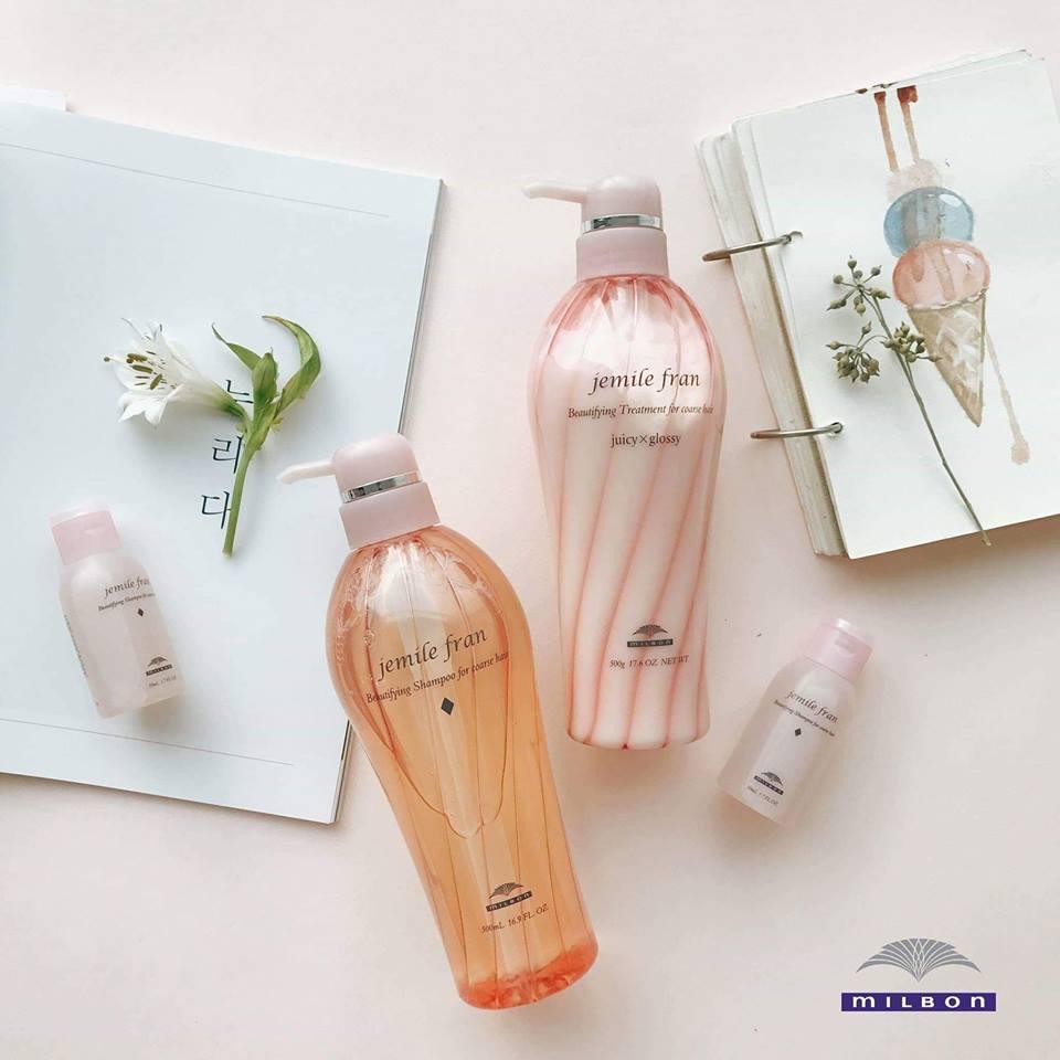 Dầu gội xả milbon jemile fran cho tóc khô xơ hư tổn 500ml