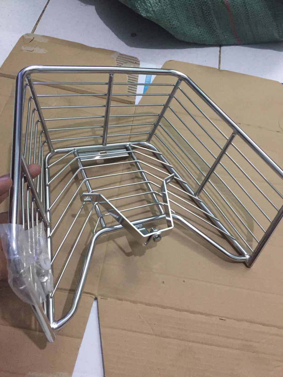 Rổ giữa inox cao cấp cho xe Sirius