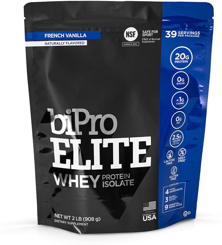 Whey Protein 100% Isolate BiPro Elite  - Made in USA