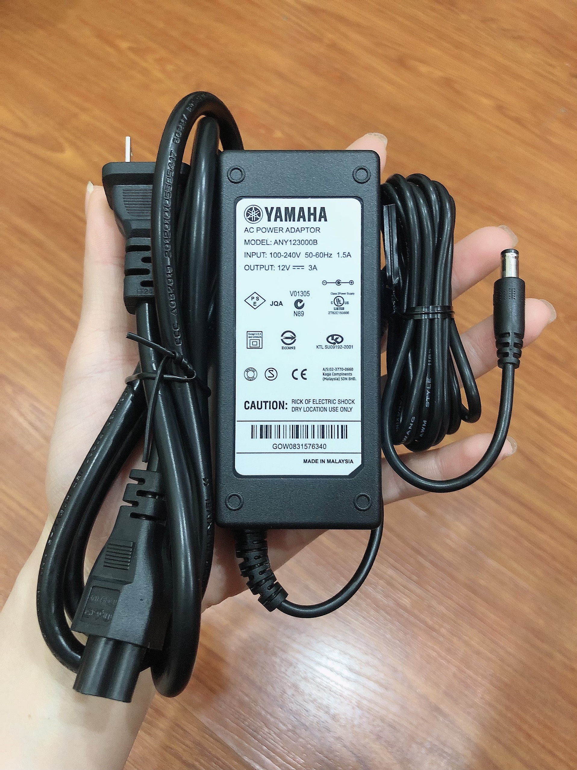 Dây nguồn cho đàn yamaha psr-640 psr-740 psr-e423 psr-e453 psr-e463 psr-e740 digital piano keyboard power