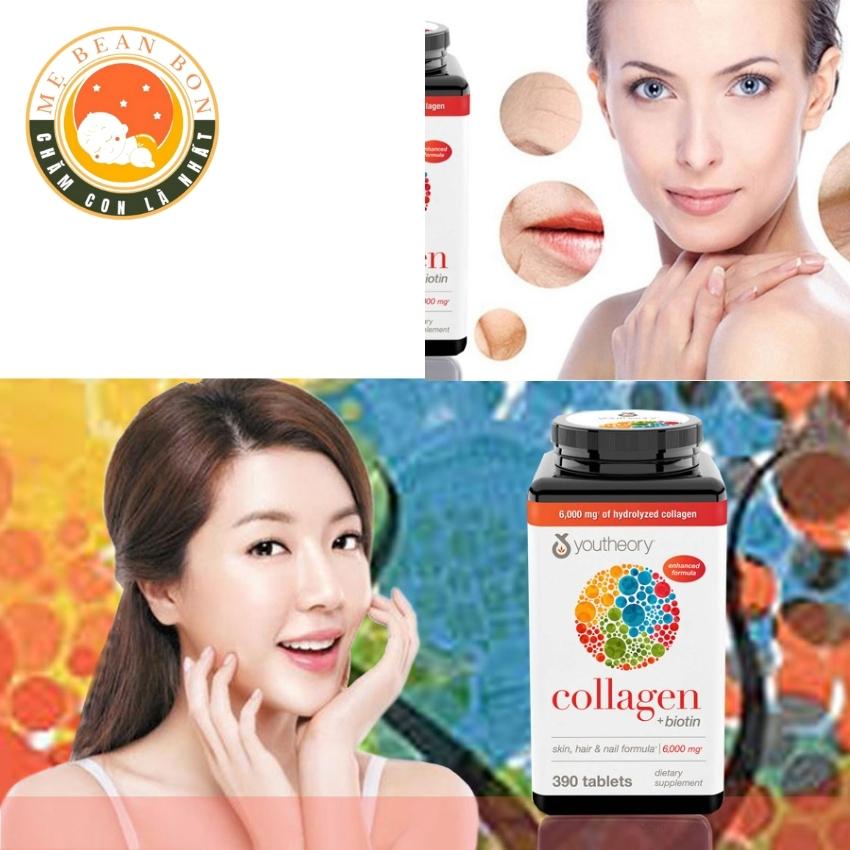 Collagen Youtheory +Biotin (390v) Type 1,2&3 Từ Mỹ