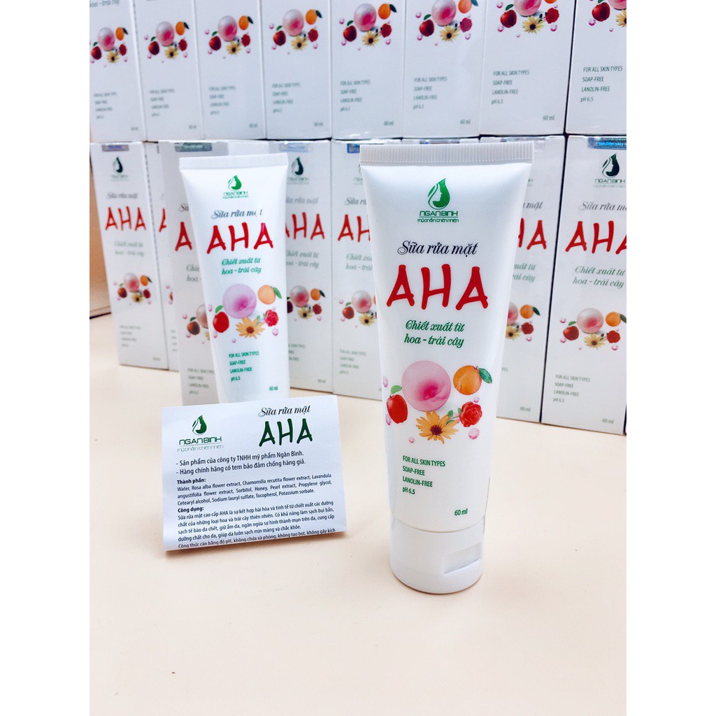 Sữa rửa mặt AHA Ngân Bình mới cập nhật