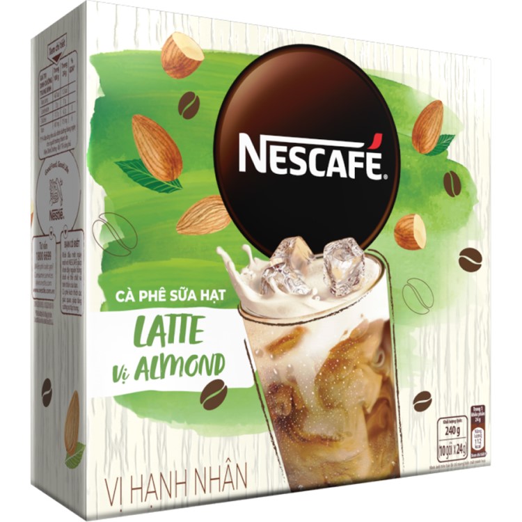 Combo 2 hộp cà phê hoà tan Nescafe latte sữa hạt (2 hộp x 20 gói x 24g)