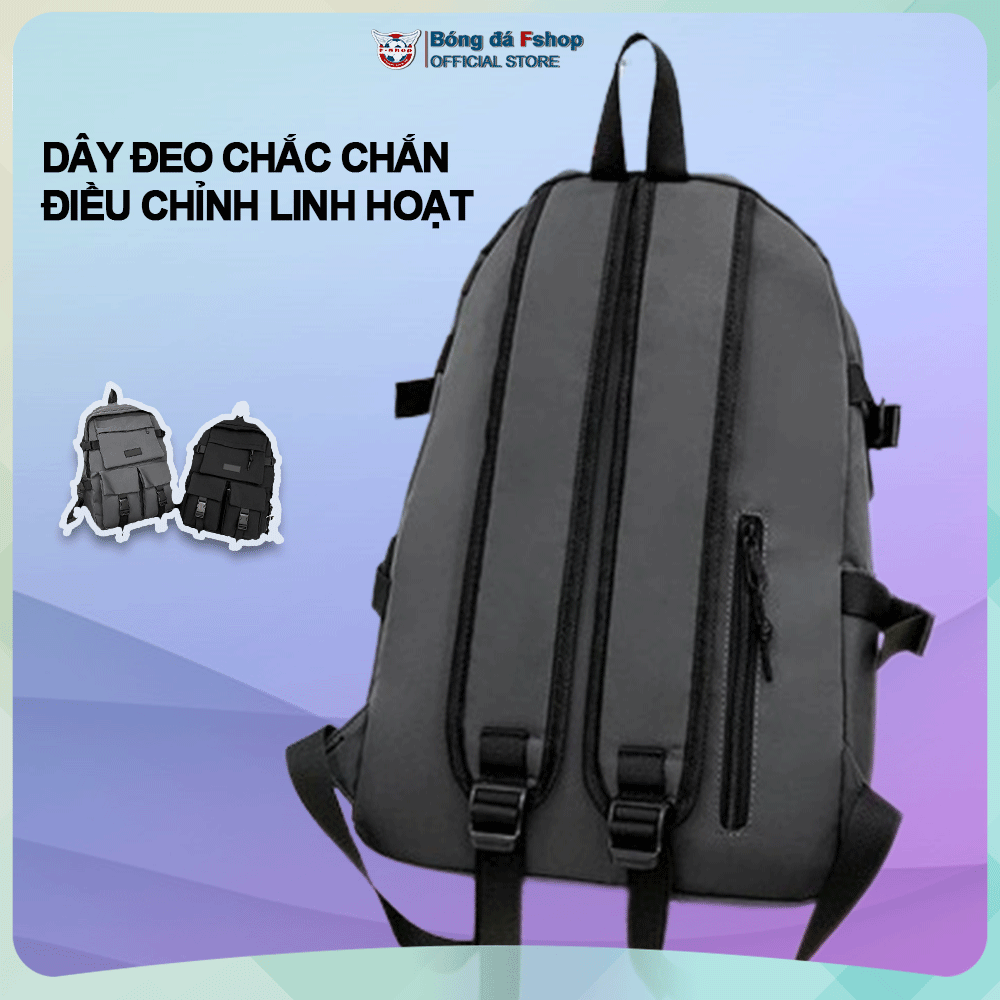 Balo Đi Học – MS08 – Balo Nam Nữ Trơn Basic – Tặng tất