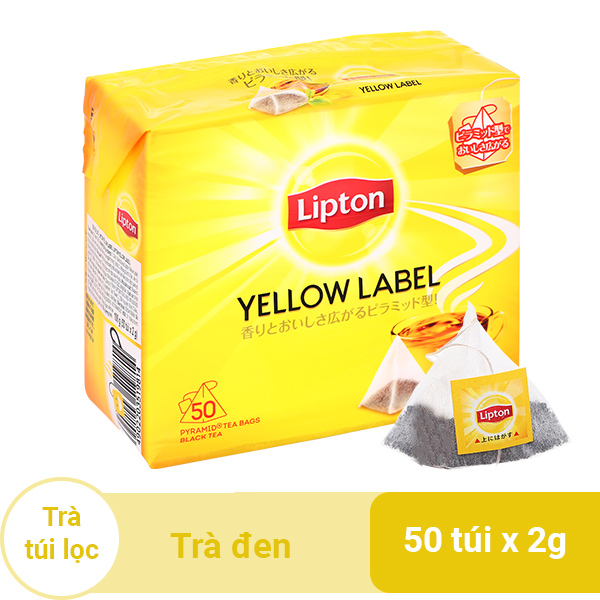 CB 3 HỘP TRÀ TÚI LỌC LIPTON NHÃN VÀNG JAPAN HỘP 50 TÉP x 2 GR