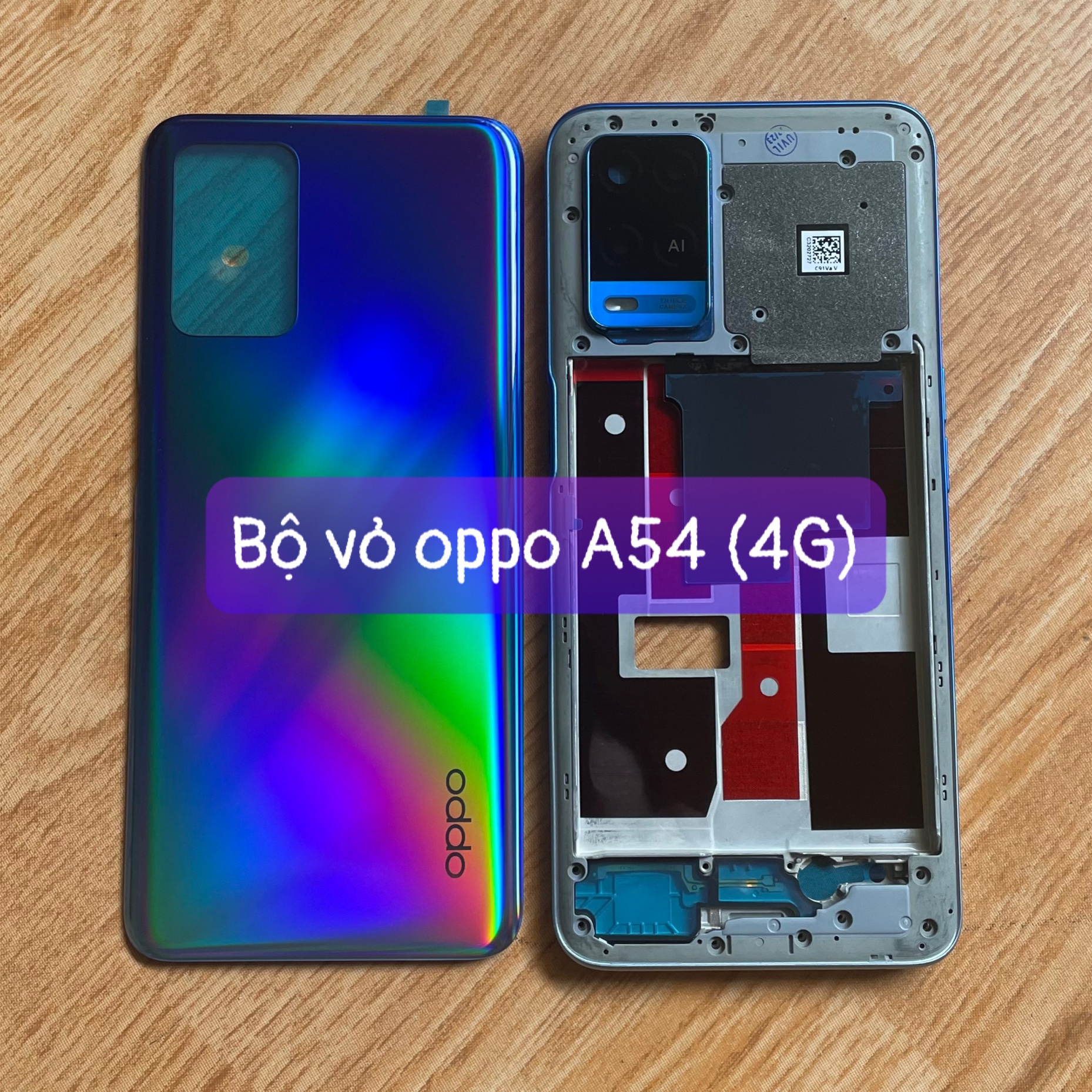 Bộ xương vỏ oppo A54 zin như ảnh shop chụp , có kèm khay sim