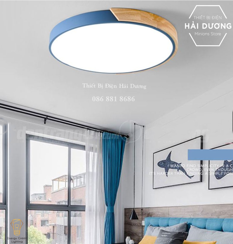 Đèn LED Ốp Trần Viền Gỗ OT-80112 - 4 Màu - 40cm Phong Cách Hiện Đại - 3 Chế Độ Ánh Sáng - Energy Green Lighting - Bảo Hành 12 Tháng - CÓ VIDEO