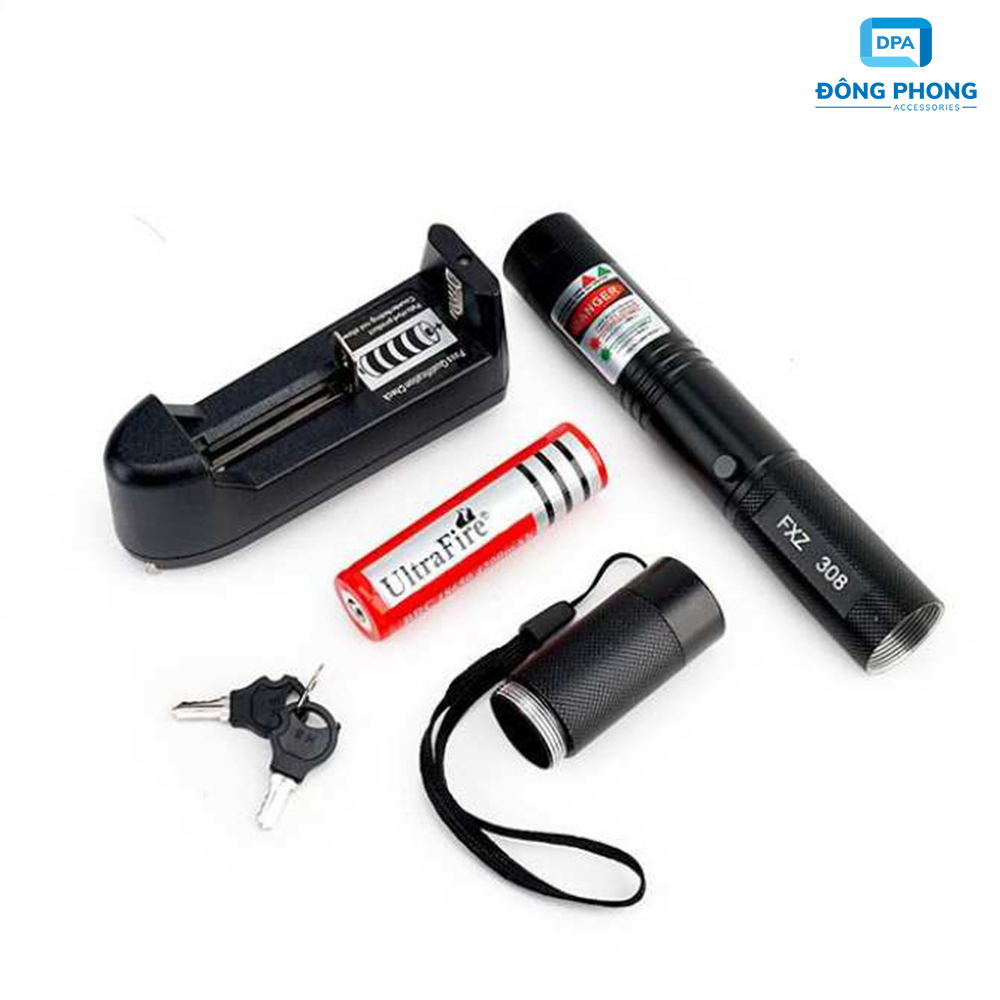 Đèn Pin Chiếu Tia Laser 303 Cao Cấp