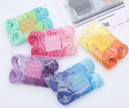 {50 CÁI - Đường kính ~4.5cm} BỊCH 50 THUN / CHUN CỘT TÓC - CO GIÃN TỐT - KHÔNG ĐAU ĐẦU