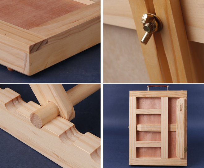 Hộp Giá Vẽ Gỗ Để Bàn Đa Năng (Tabletop Easel Box)