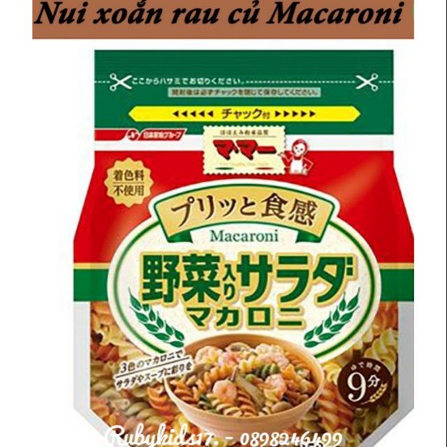 Nui xoắn rau củ Macaroni