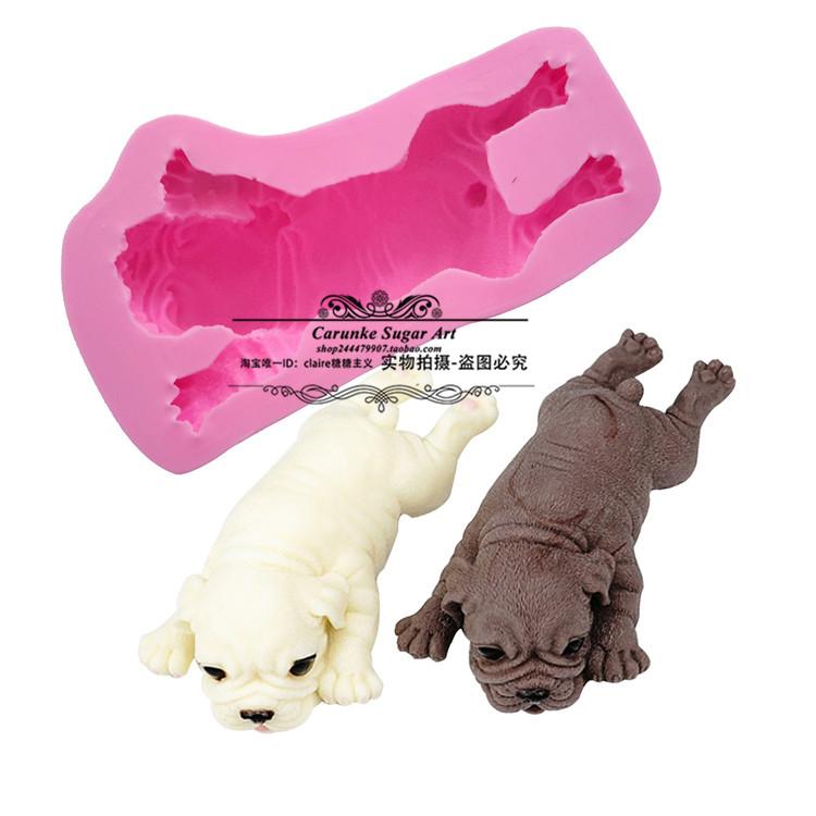 Vibrato Chó Shar PEI Kem Bộ Tạo Khuôn Hình 3D Nổi Danh Trên Mạng Lập Thể Chó Bộ Tạo Khuôn Hình Bánh Mousse Silicone Bộ Tạo Khuôn Hình Nướng Bộ Tạo Khuôn Hình