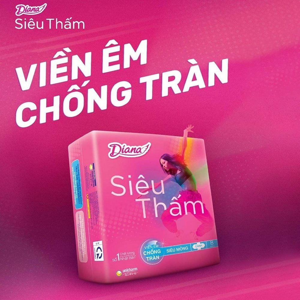 Combo 3 Băng vệ sinh Diana Siêu thấm Siêu mỏng cánh