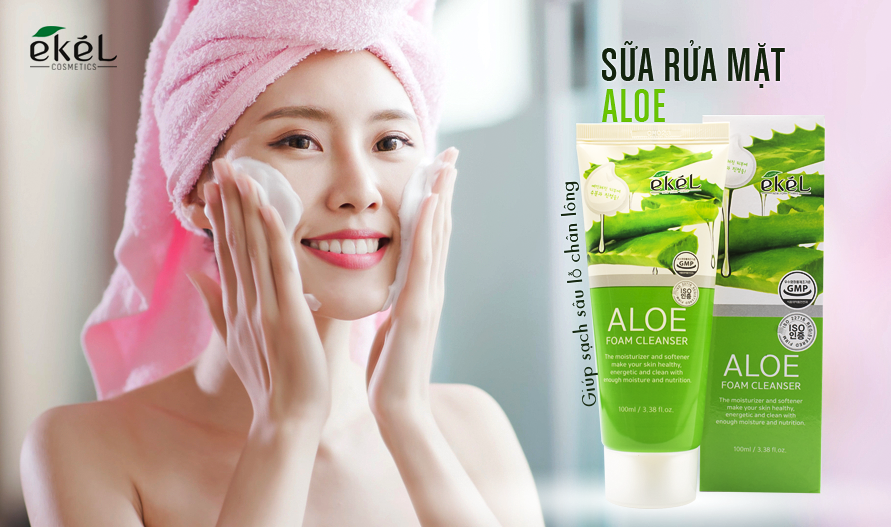 Sửa rửa mặt Ekel 100ml chiết xuất Nha đam