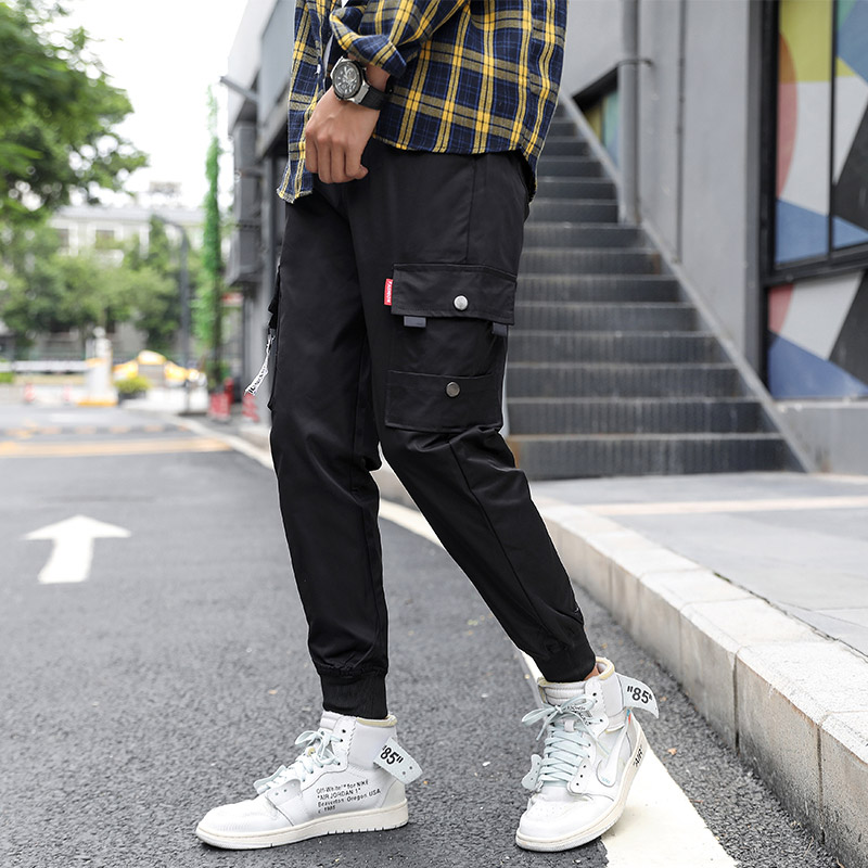 Quần Jogger Túi Hộp Nam Lưng Thun Bo Ống Phối Dây Chất Thun Thể Thao Co Giãn Thời Trang 4MEN JOGGER NAM 9000019CCC