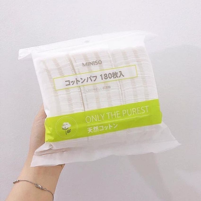 BÔNG TẨY TRANG MINISO JAPAN - 180 MIẾNG