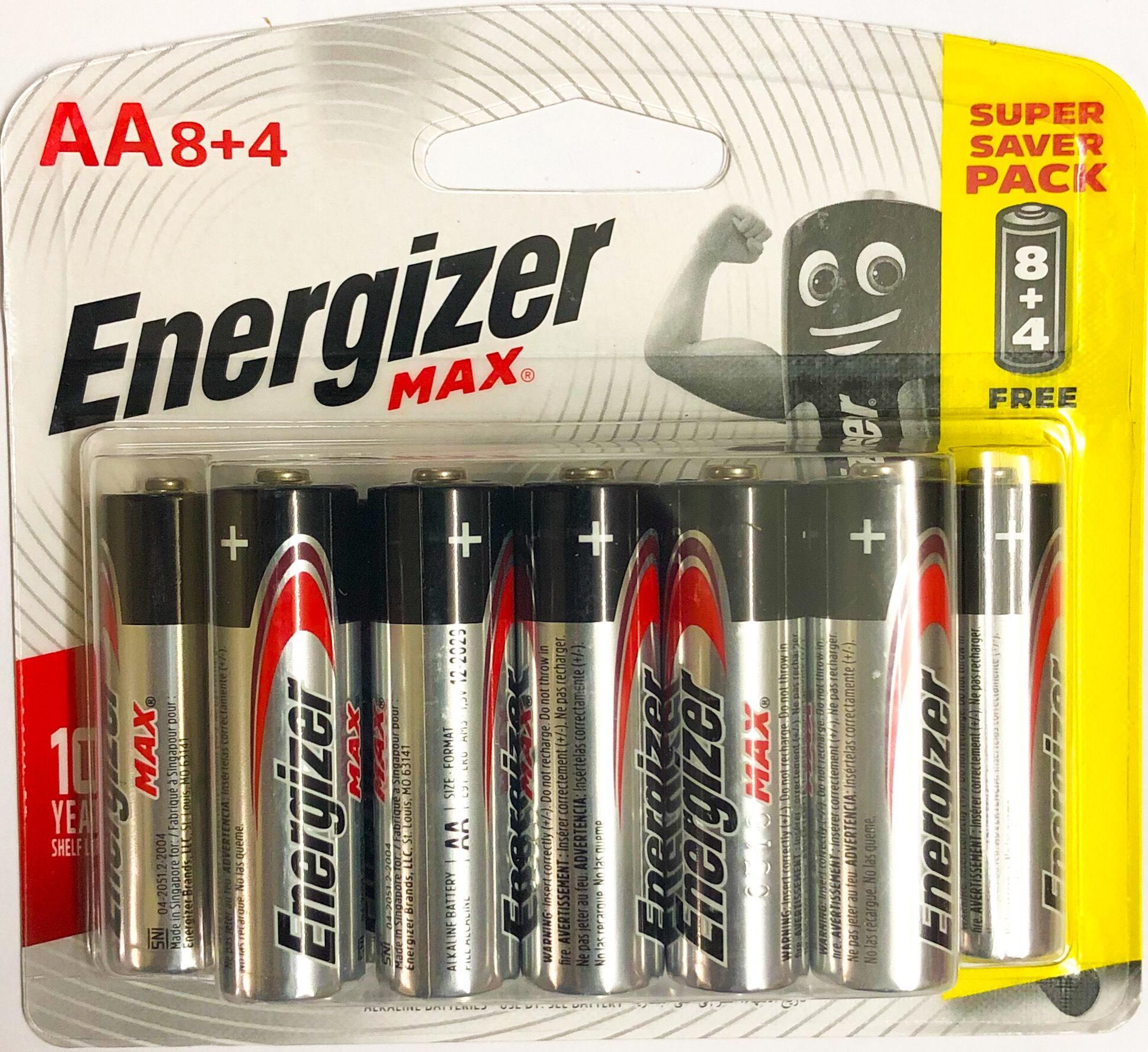 Pin Energizer Size AA Vỉ 12 Viên Cam Kết Chất Lượng