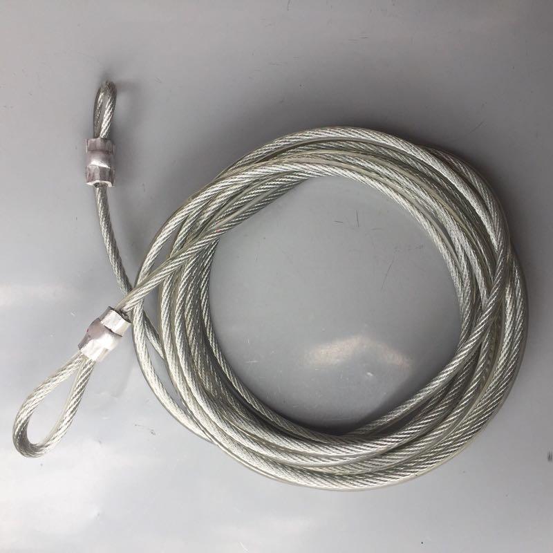 Dây cáp khoá xe phi 8 bọc nhựa 15m