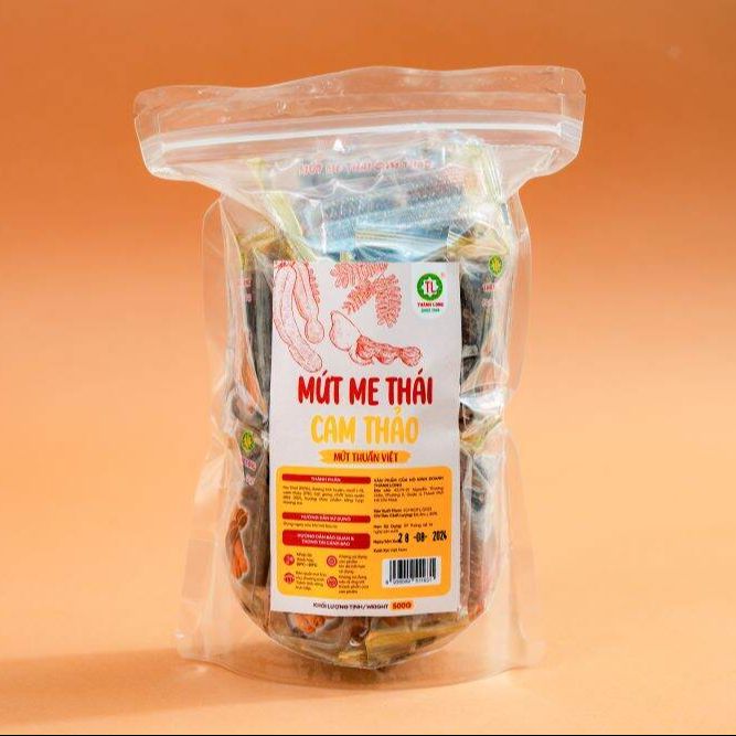 Mứt Me Thái Cam Thảo Thành Long Dẻo Dai Ăn Vặt Túi Zip 200g/500g