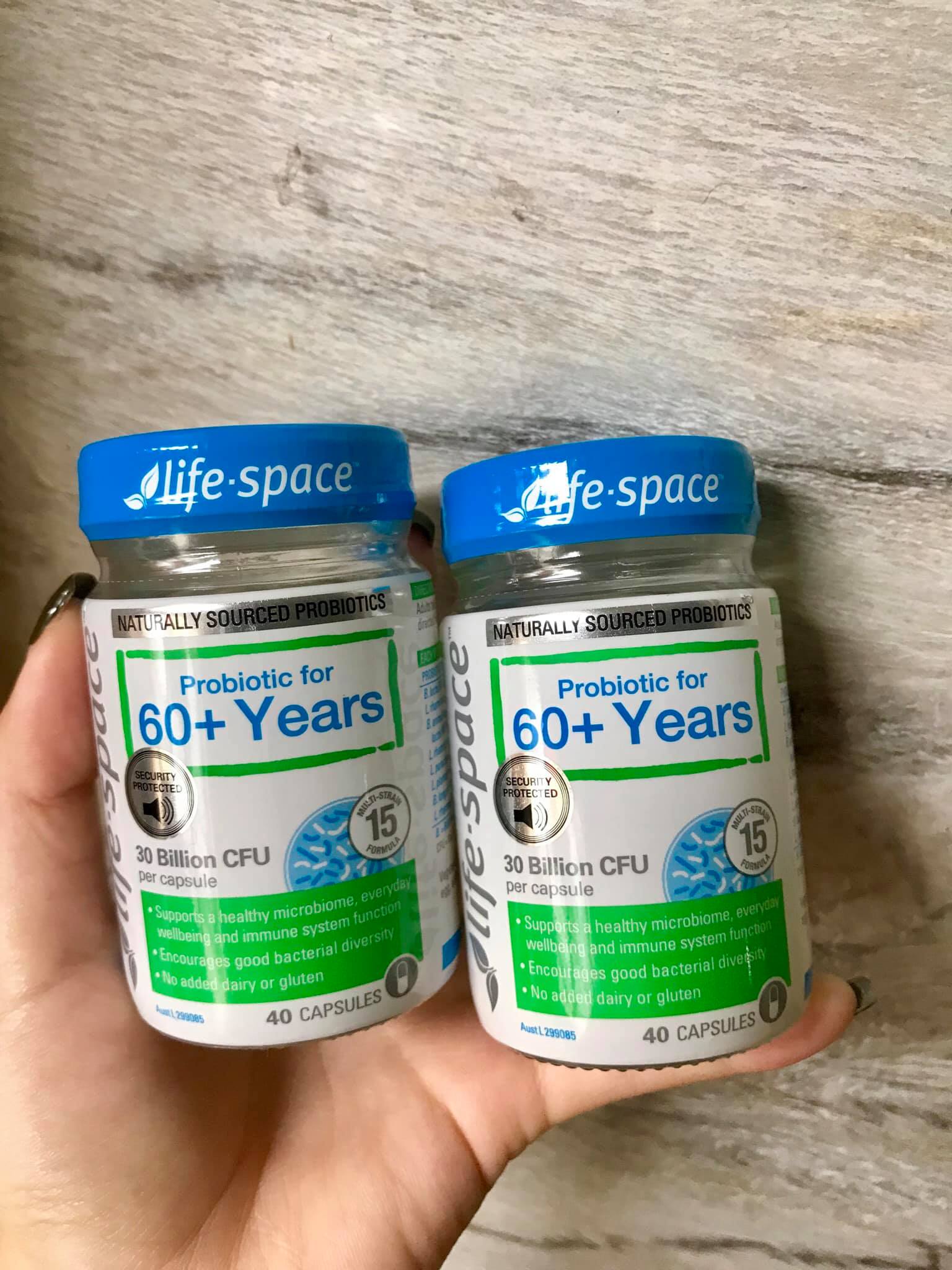Men vi sinh Life Space Probiotic For 60+ Years 40 Capsules