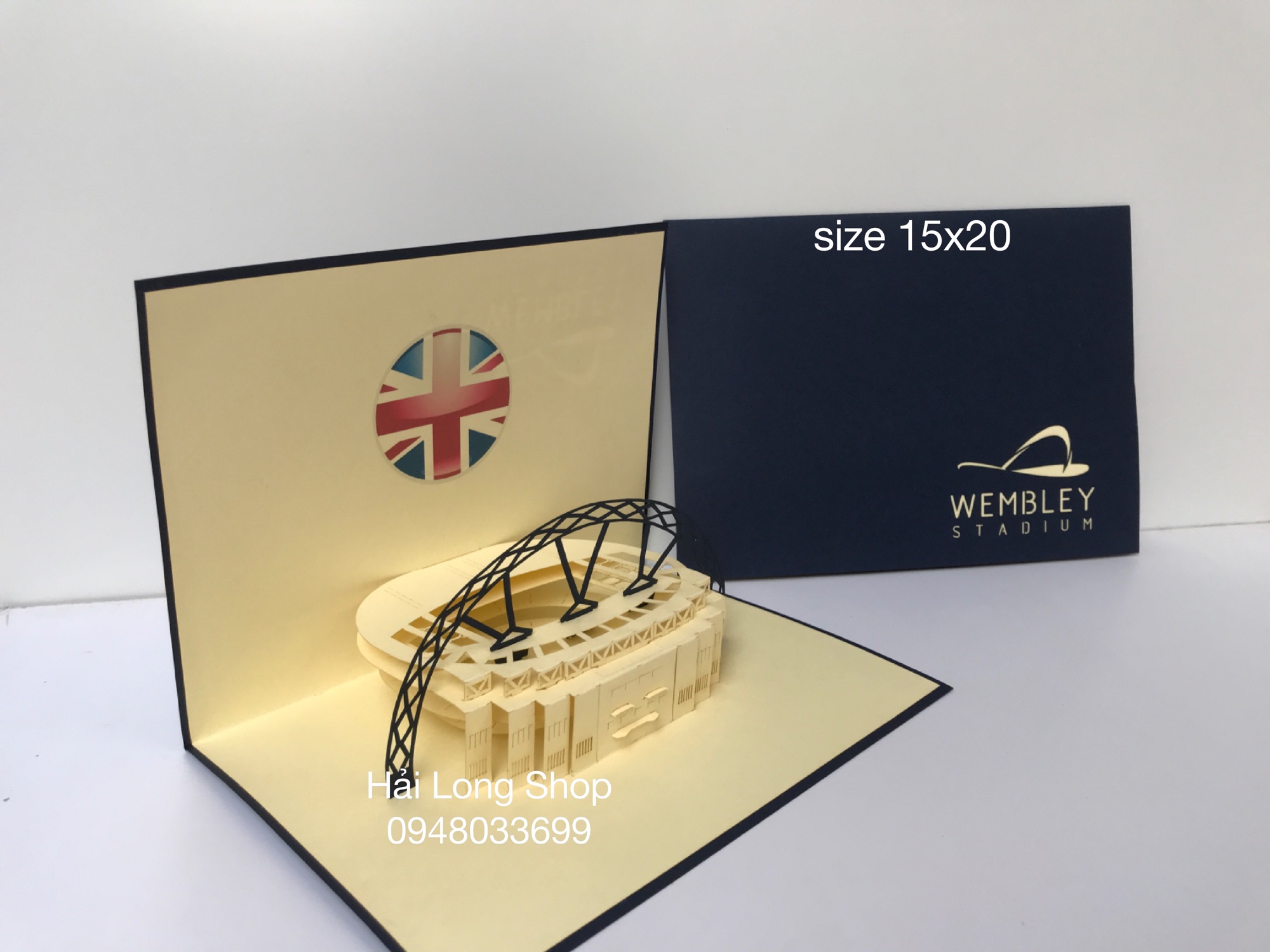 Sân Bóng Wembley - Stadium - Thiệp 3D ( mở 90 độ )