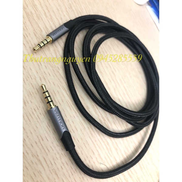 Dây cáp âm thanh nối 2 đầu jack 3.5mm 4 khấc VENTION(ảnh thật)