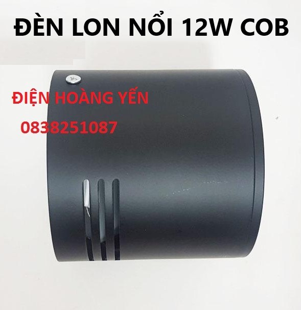 [HCM]Đèn Led tròn nổi 12w đèn lon ốp nổi - phi 100mm x 100mm (đường kính x chiều cao)