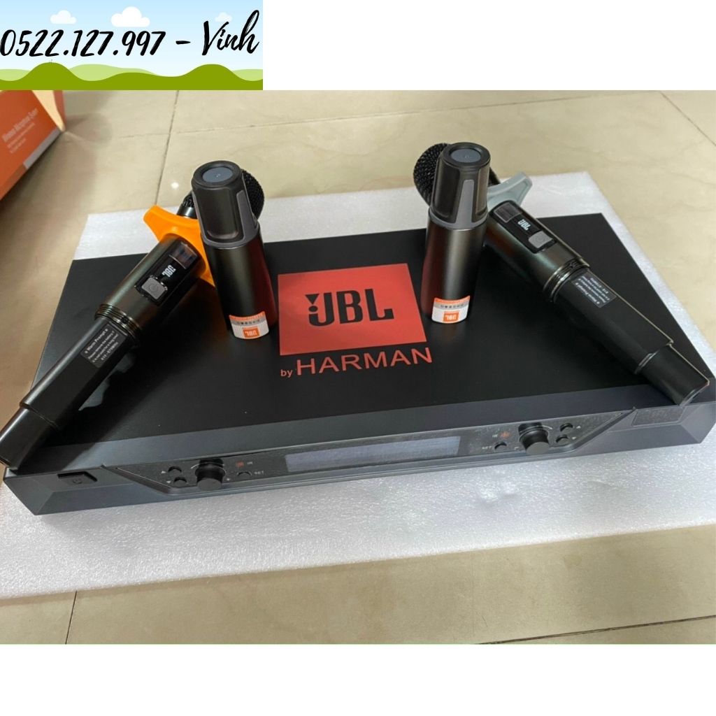 Micro không dây JBL VM800 đen bóng - Mic cảm ứng nhiệt tự ngắt và cảm biến gia tốc - Gia Khang Shop