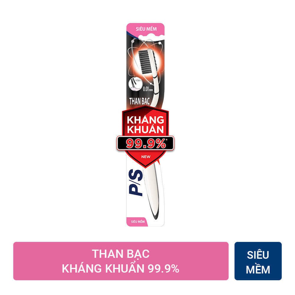 [HCM]Bàn chải đánh răng P/S than bạc kháng khuẩn 99.9%