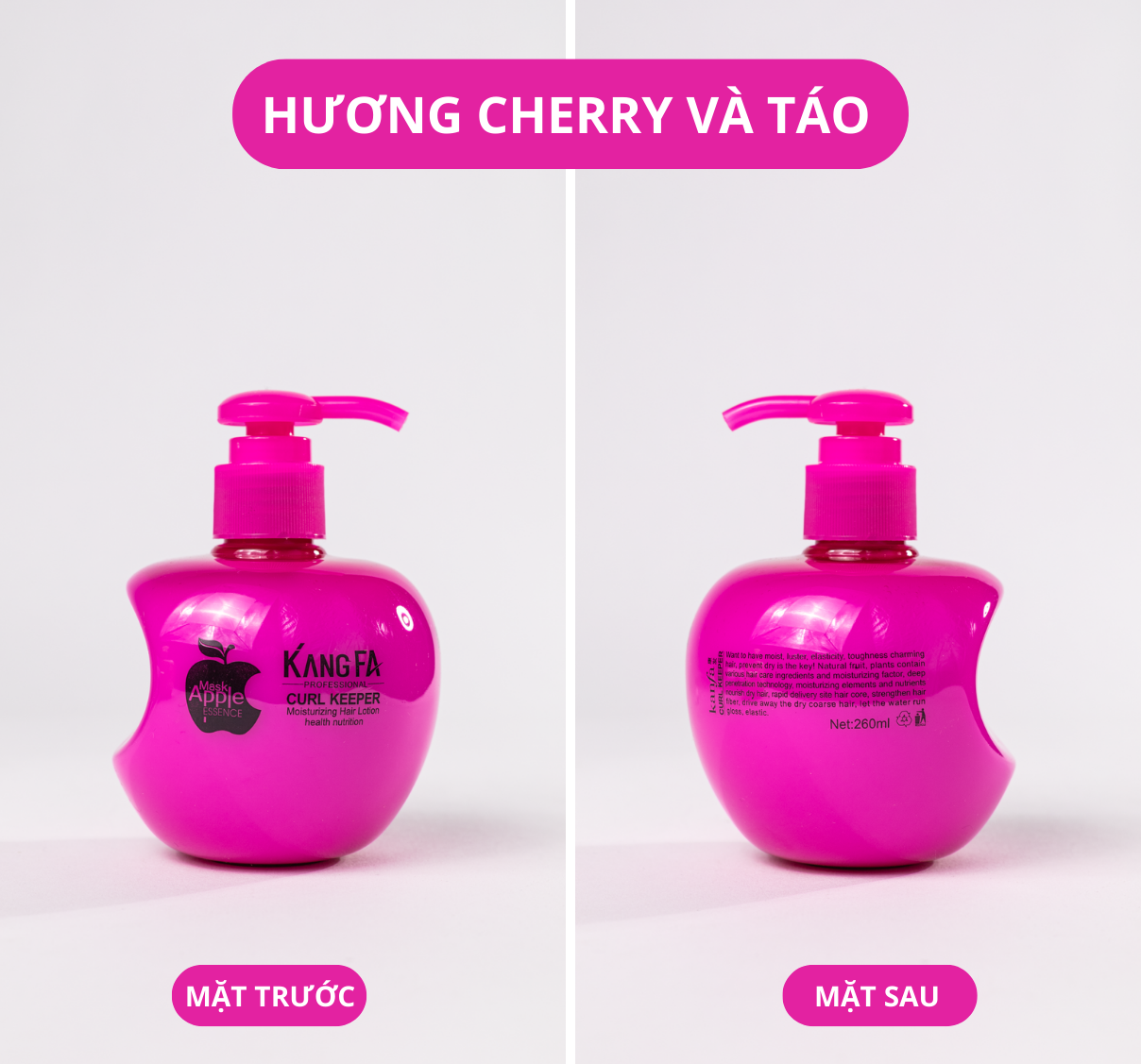 Gel giữ nếp tóc xoăn mềm kangfa 260ml wax hương táo tạo kiểu tóc uốn sóng