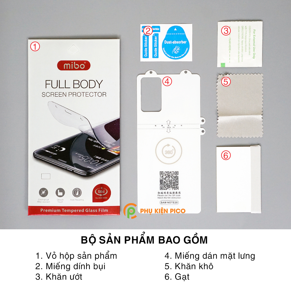 Dán lưng Samsung Note 20 PPF full mặt lưng PPF tự phục hồi vết xước chính hãng Mibo - Dán dẻo Samsung Galaxy Note 20