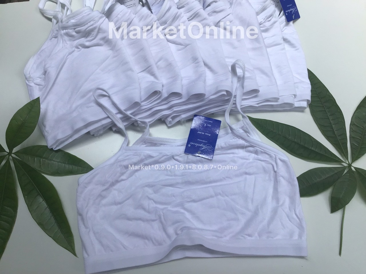 Combo 5 áo lót lá lửng croptop 2 dây 2 lớp cho bé gái tuổi dậy thì nội y MarketOnline