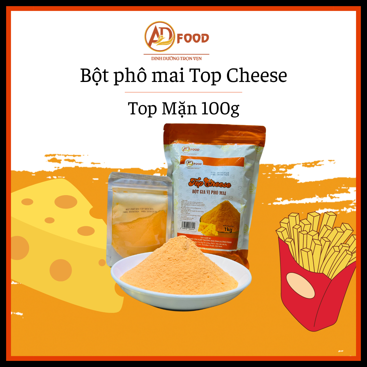 100G BỘT PHÔ MAI LẮC TOP MẶN