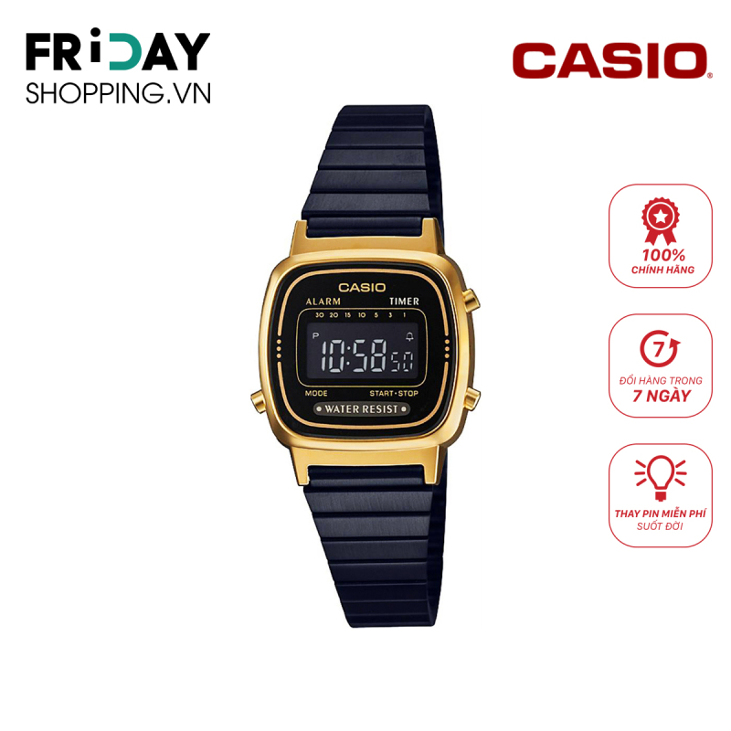 Đồng hồ nữ Casio điện tử dây cao su LA670WEGB-1BDF