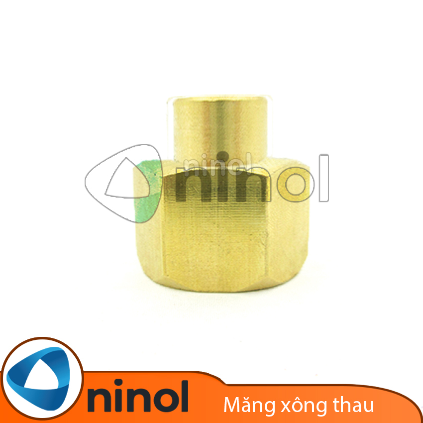 Nối thau 2 đầu ren trong