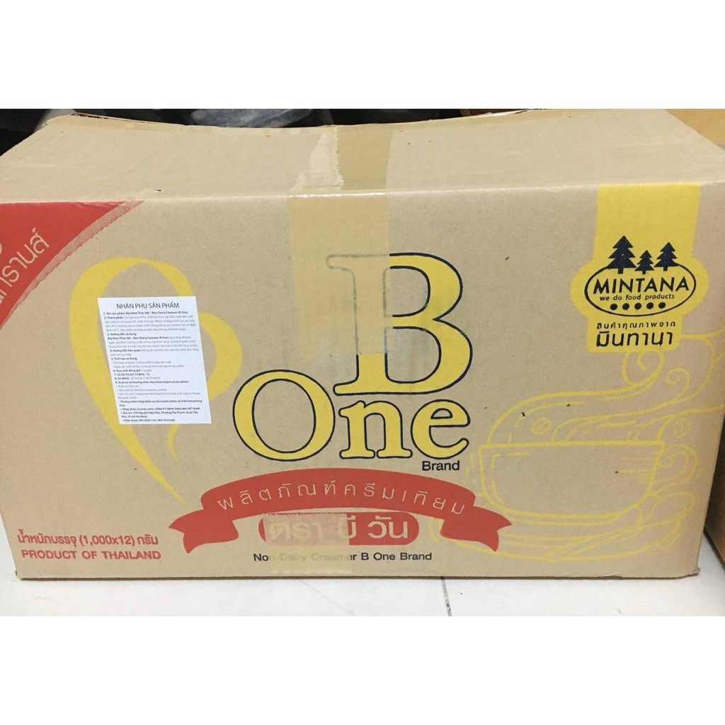 Thùng 12 gói bột kem béo b-one thái lan gói 1kg