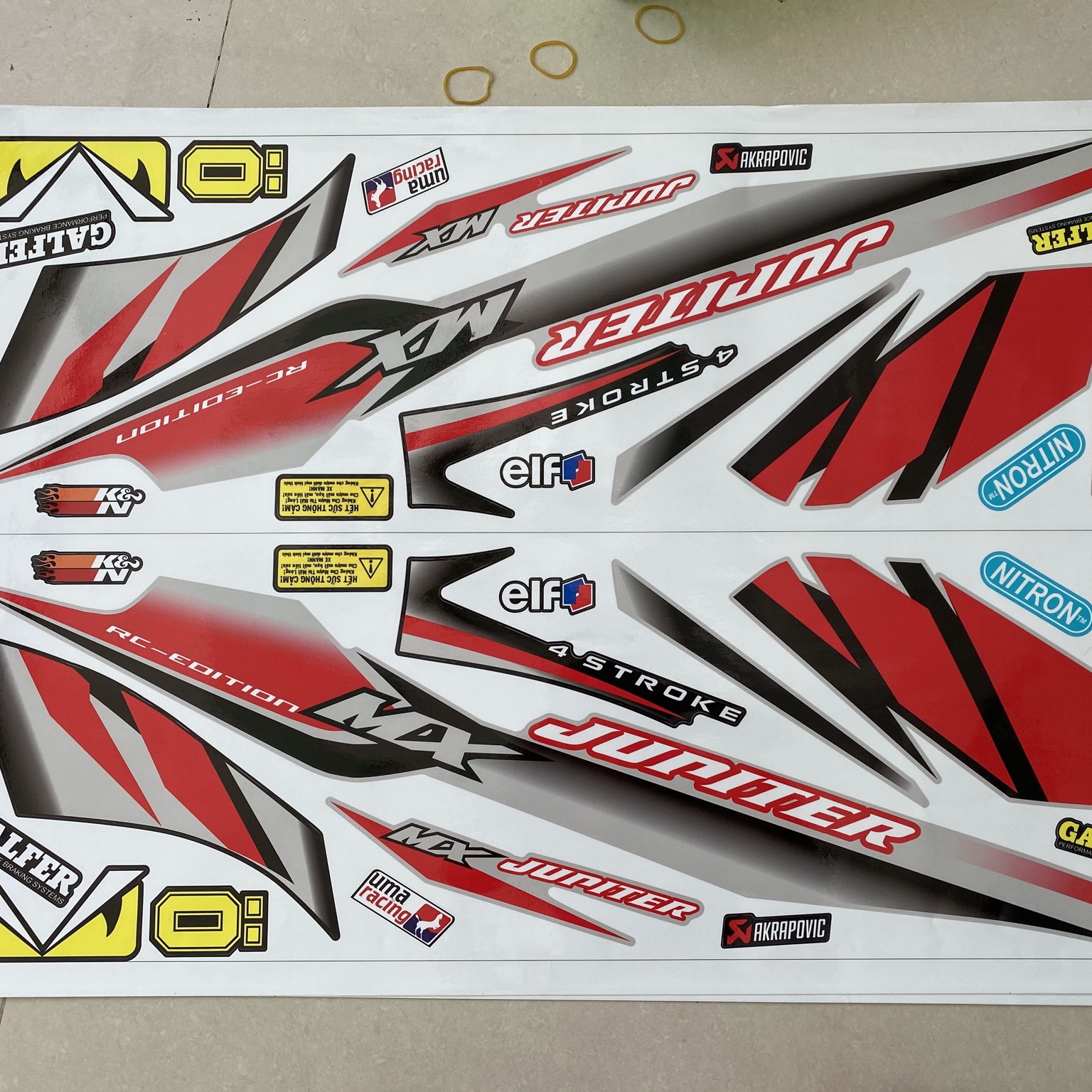 Tem rời Jupiter Mx đỏ bạc đen