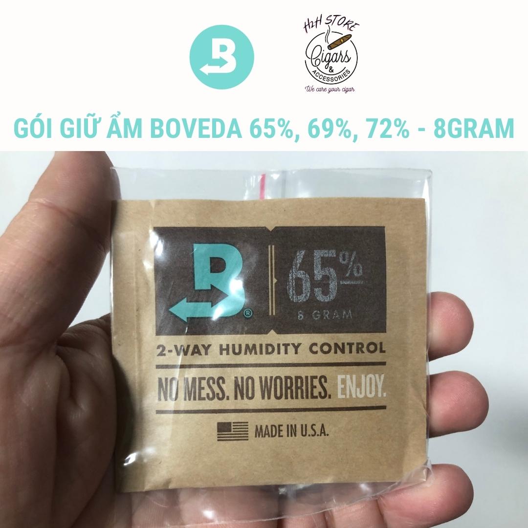 Boveda gói giữ ẩm 2 chiều - 65%, 69% và 72% - Gói bé 8 GRAM (3-10 điếu)