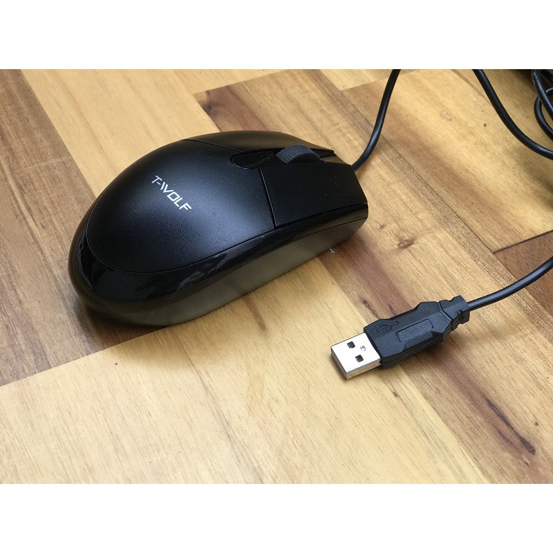 Chuột Có Dây  Mouse Có Dây Văn Phòng T-Wolf V3 - Mouse Computer (BH 12 Tháng)