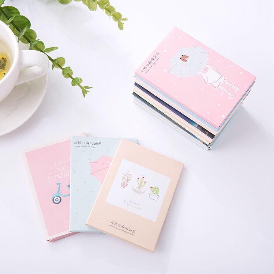 Combo 5 gói giấy thấm dầu 1 gói có 50 miếng