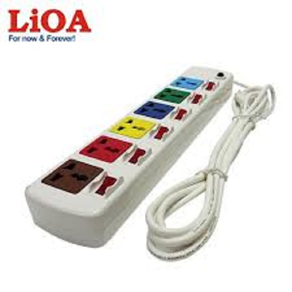 Ổ cắm điện đa năng lioa 6 ổ 6 công tắc 6dof32wn