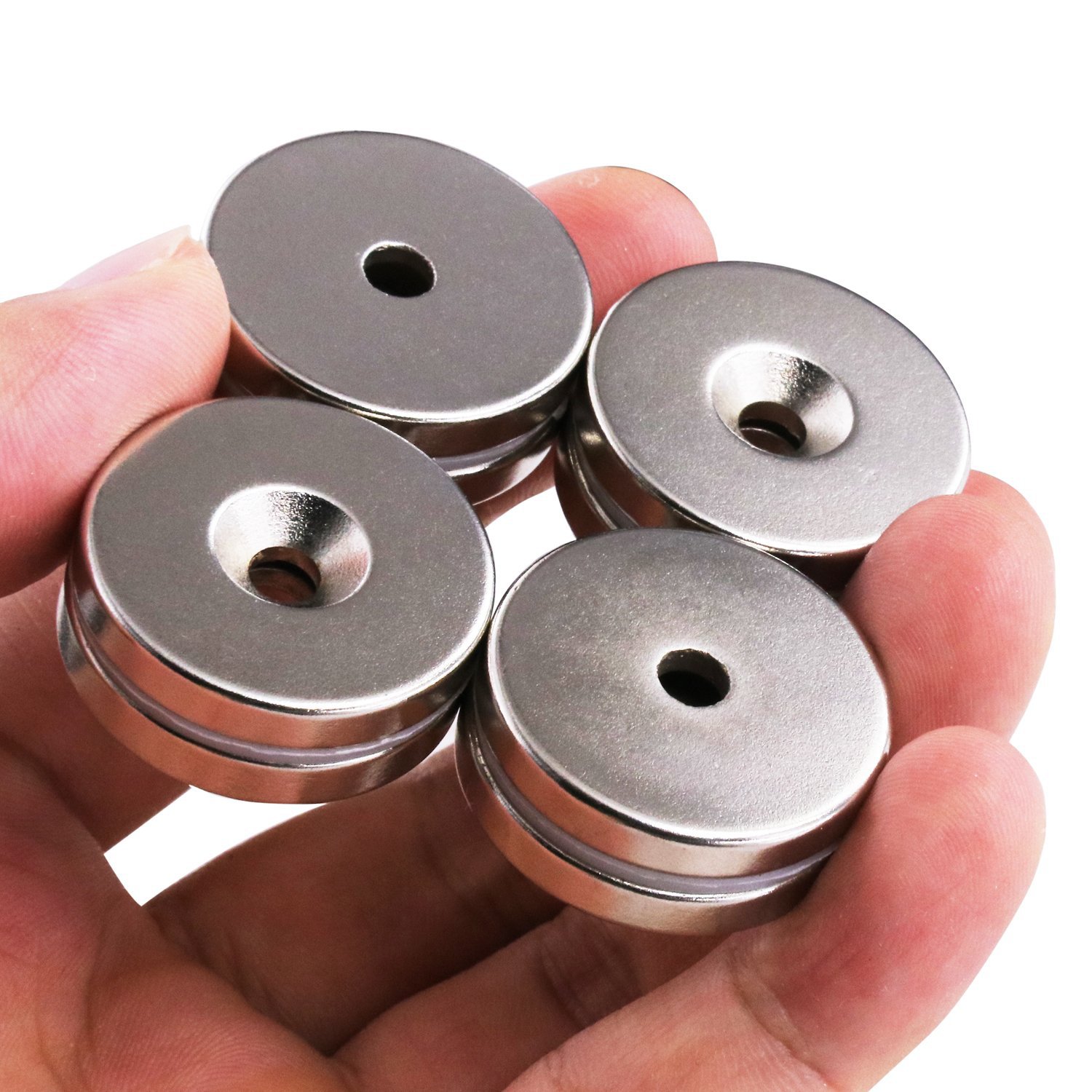 Round Magnet 20X5 with 5mm Holes, Strong Magnetism N35