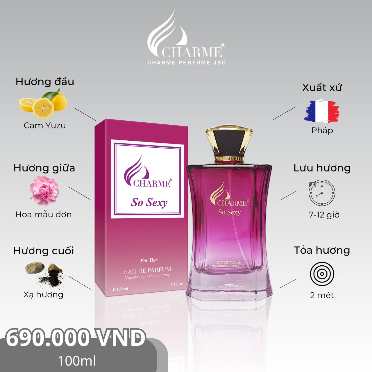 Nước hoa so sexy 100ml mẫu cũ