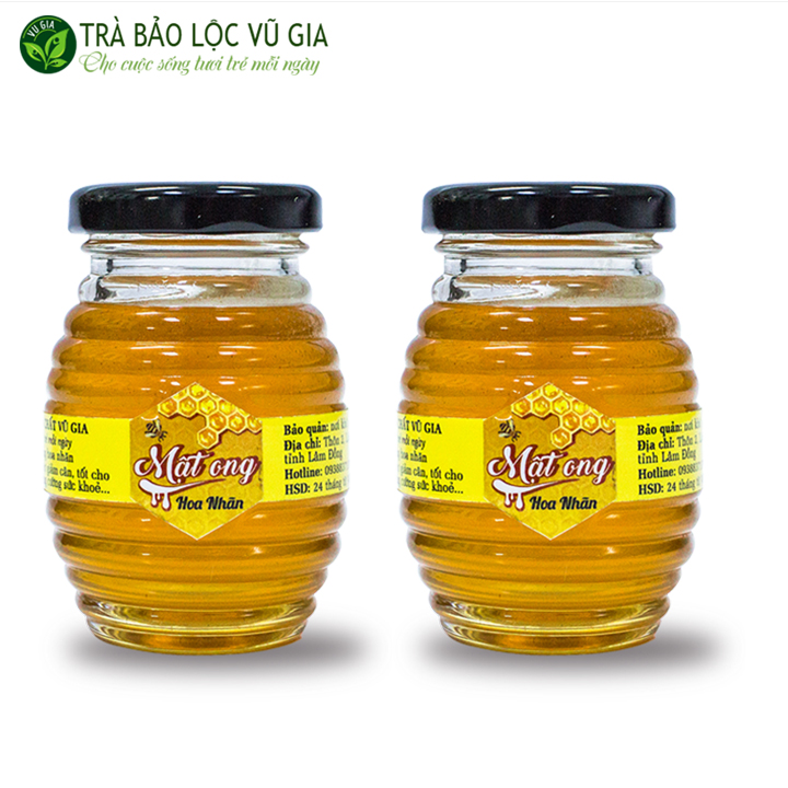 Combo 2 Mật Ong Hoa Nhãn Nguyên Chất Vũ Gia 100ml/hũ) - Chăm sóc, tại tạo da, tẩy tế bào chết - Đã được kiểm nghiệm y tế