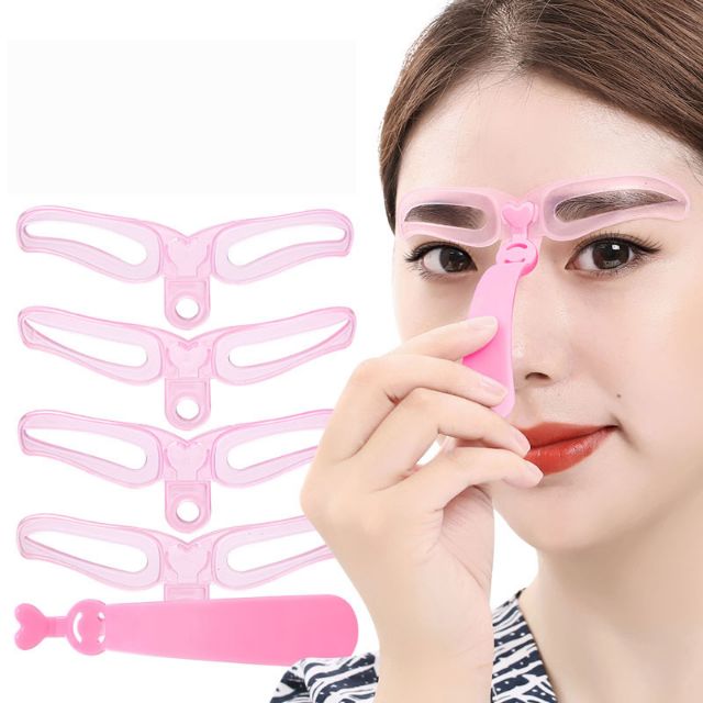 Bộ 4 Khuôn Kẻ Mày Có Khung Kẻ