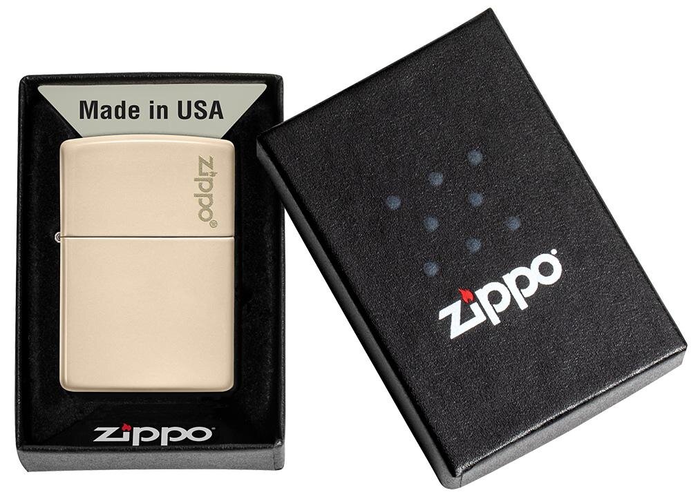 Zippo Classic Flat Sand Zippo Logo Lighter 49453Zl
