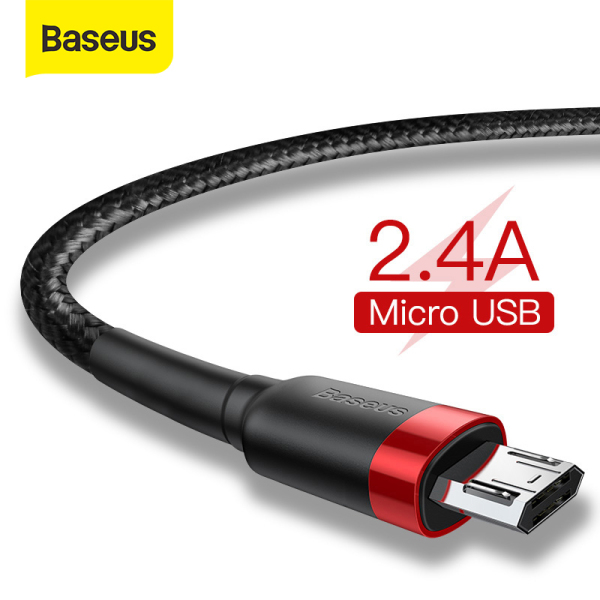 Baseus cáp micro USB 2.4A sạc nhanh và truyền dữ liệu cho điện thoại di động Xiaomi Redmi Samsung Huawei - INTL