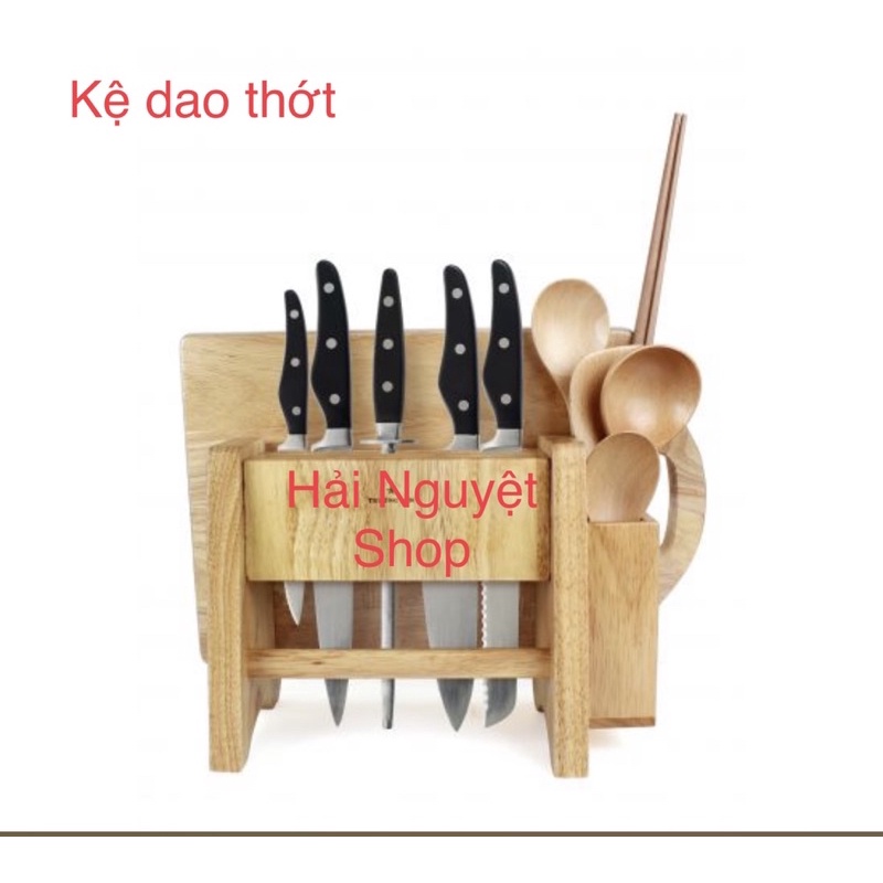 Kệ dao thớt đa năng bằng gỗ