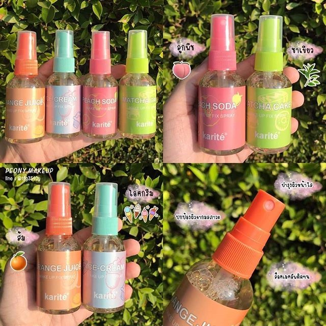 Xịt khoáng khoá nền Make up Karite cho lớp nền trang điểm hoàn hảo không tì vết