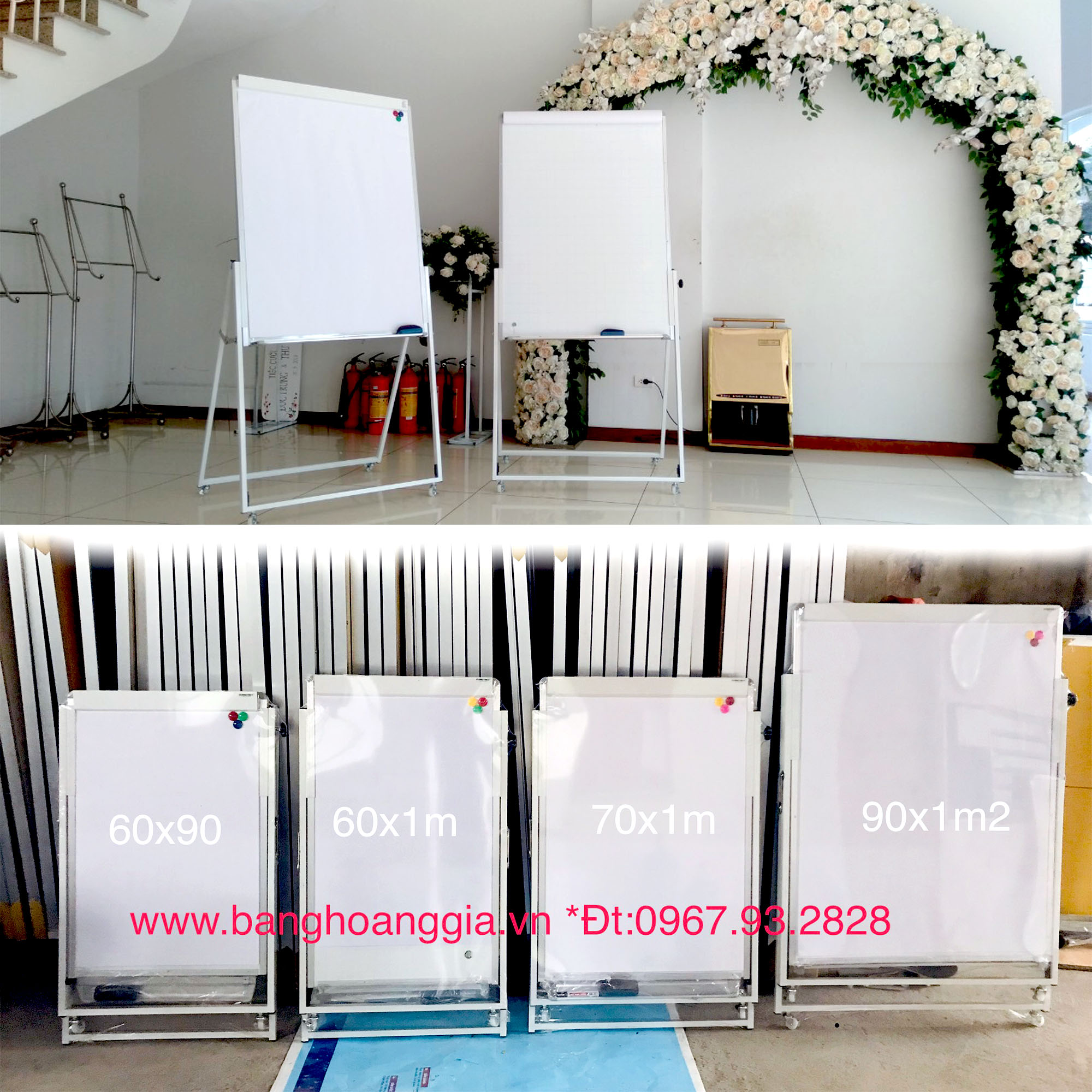 Bảng flipchart up side down - bảng hội thảo kẹp giấy